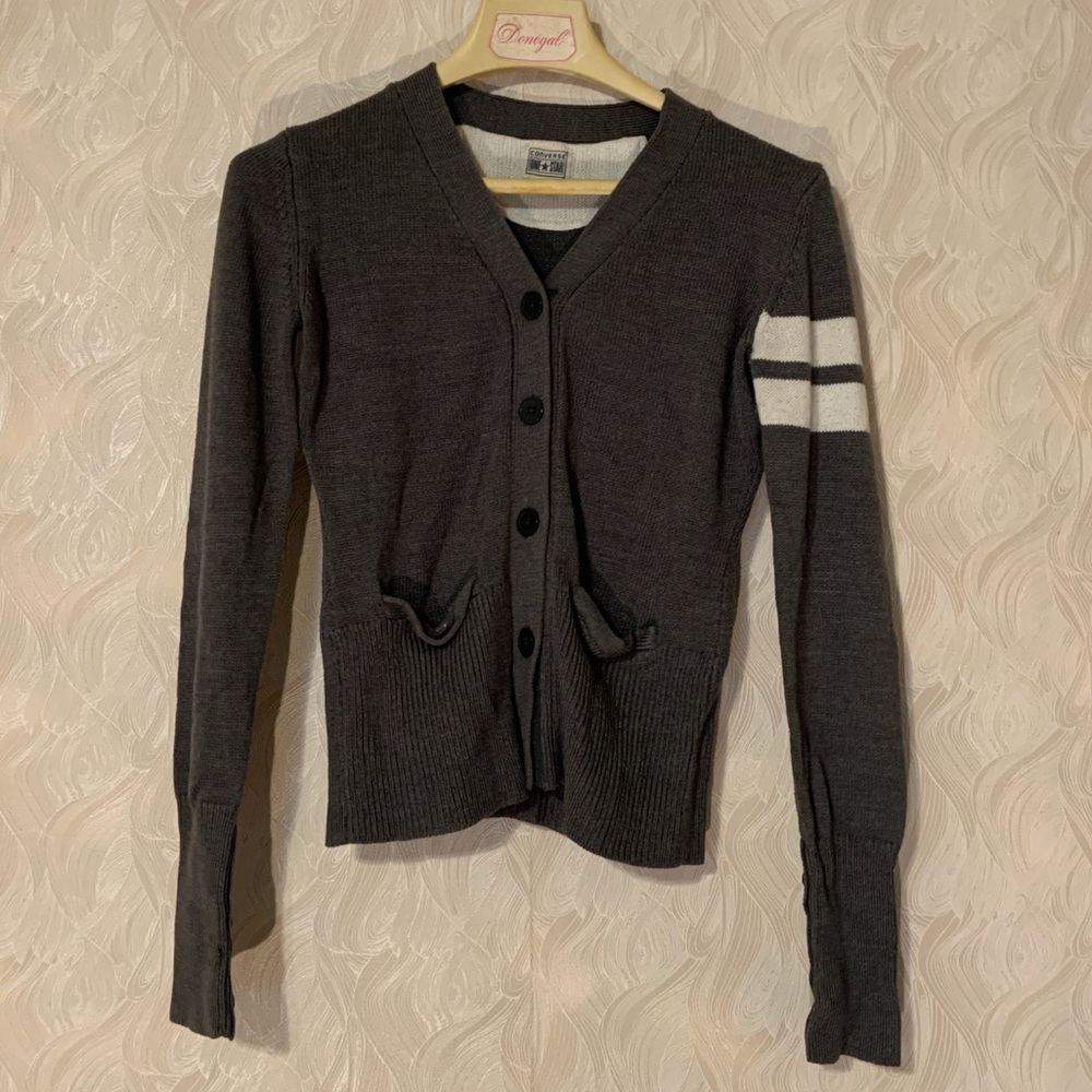 Converse One Star Grey Cardigan